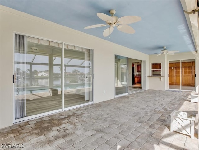 view of patio / terrace with ceiling fan