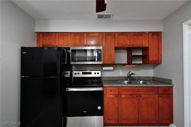 kitchen with sink and stainless steel appliances