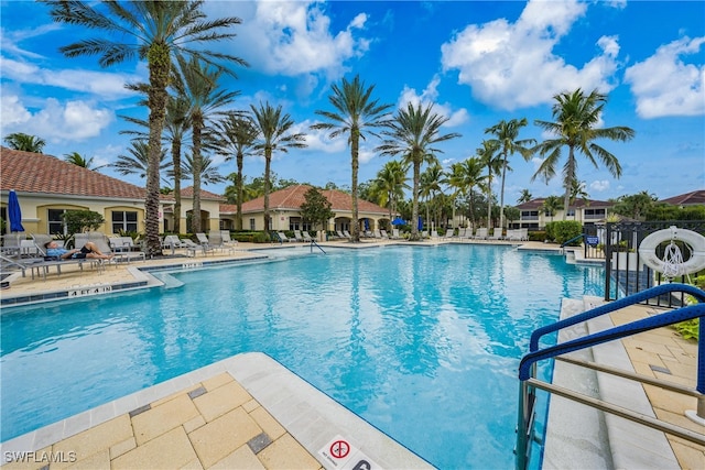 view of pool with a patio