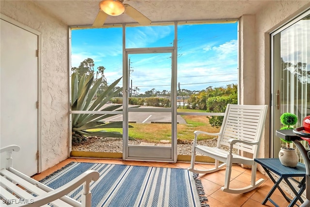 view of sunroom