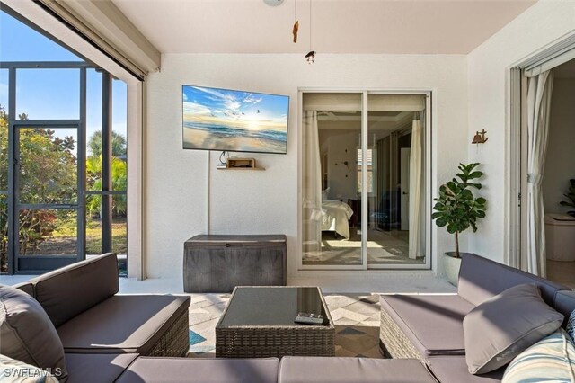 view of patio featuring outdoor lounge area