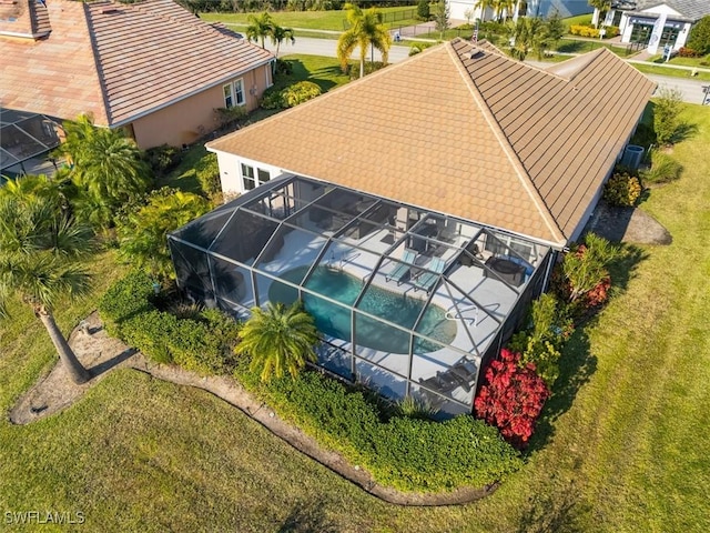 3259 Hampton Blvd, Alva, FL 33920 - aerial view of property and surrounding area with a pool