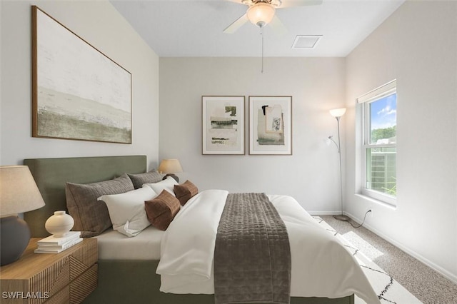 3259 Hampton Blvd, Alva, FL 33920 - carpeted bedroom featuring baseboards and a ceiling fan