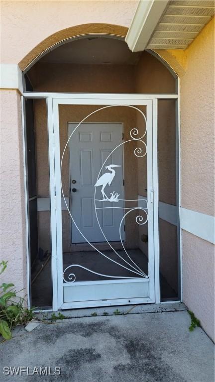 view of doorway to property