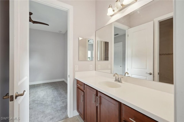 bathroom featuring vanity