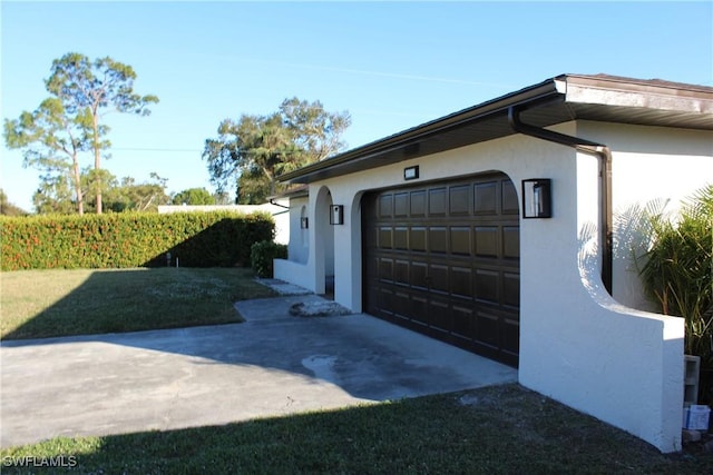 view of home's exterior featuring a garage