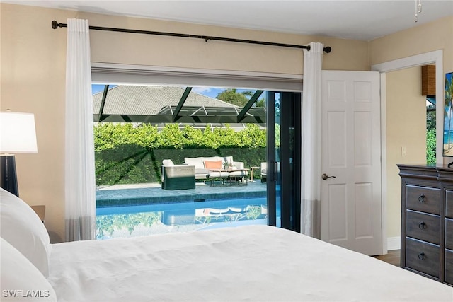 bedroom featuring hardwood / wood-style floors