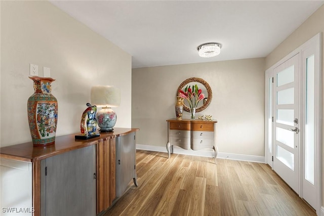 interior space with light wood-type flooring