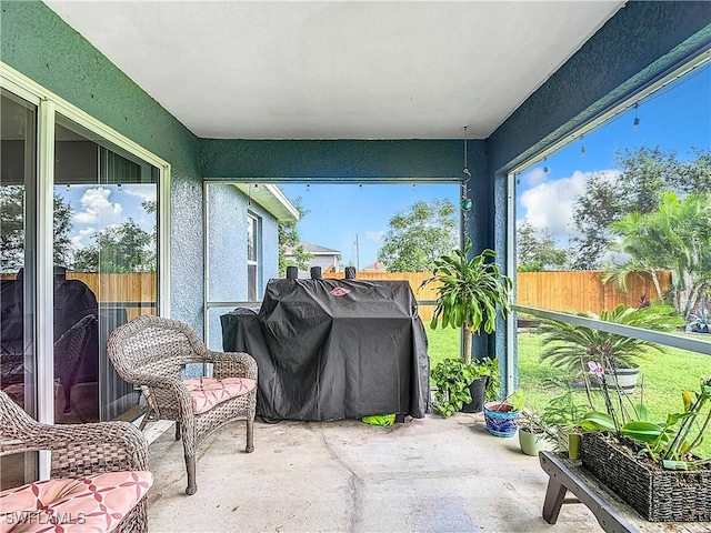 sunroom with a healthy amount of sunlight