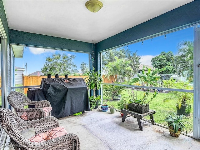 view of sunroom / solarium