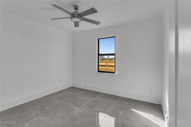 unfurnished room featuring ceiling fan