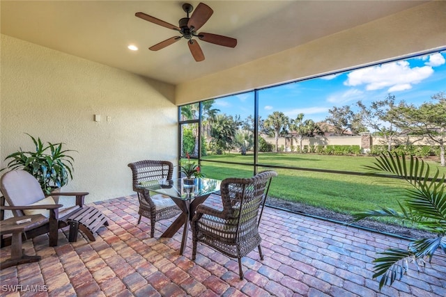 view of sunroom / solarium