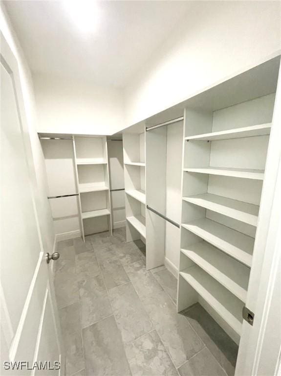 view of walk in closet