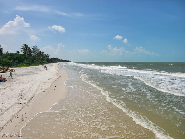 water view featuring a view of the beach