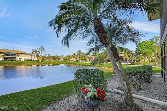 view of water feature