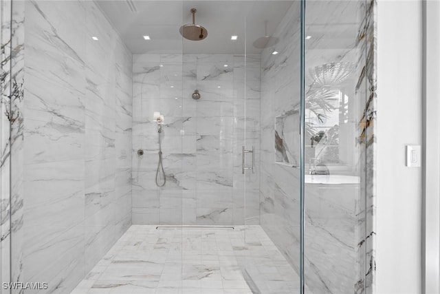 bathroom with walk in shower