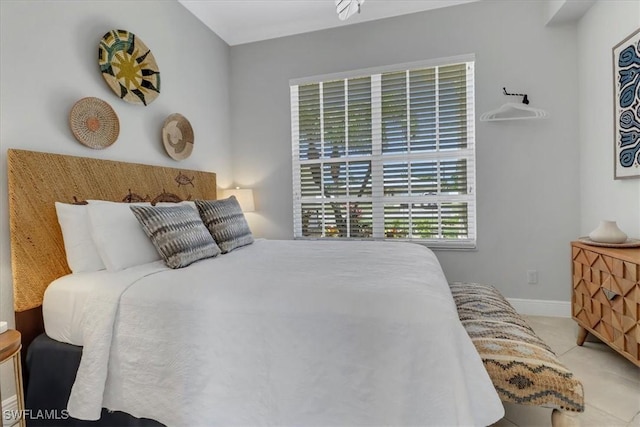 view of tiled bedroom