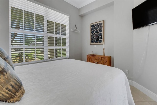 view of tiled bedroom