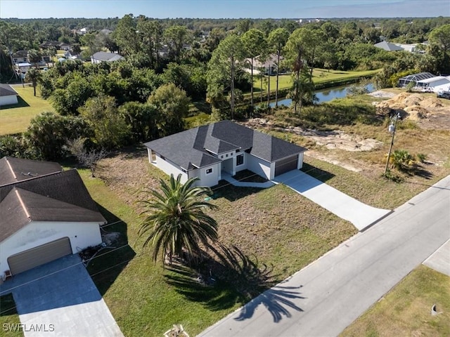 1436 Graham Cir, Lehigh Acres, FL 33936 - aerial view featuring a water view