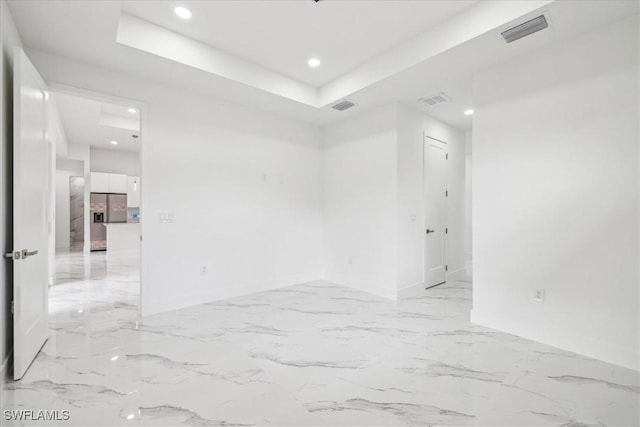 1436 Graham Cir, Lehigh Acres, FL 33936 - spare room featuring visible vents, recessed lighting, and marble finish floor
