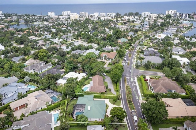 630 Mooring Line Dr, Naples, FL 34102 - aerial view featuring a residential view and a water view