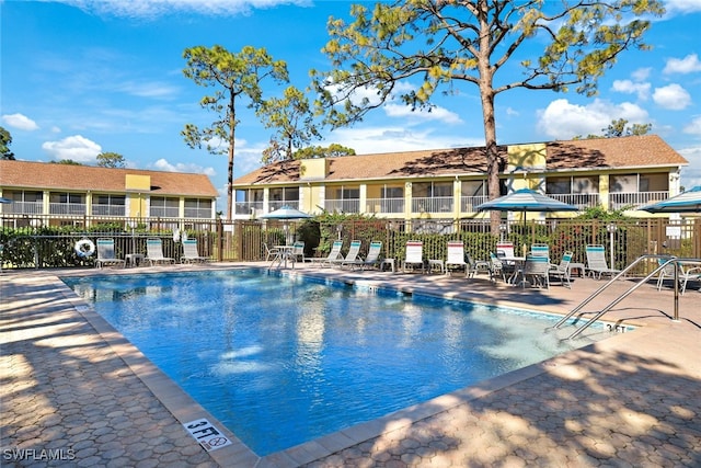 view of pool with a patio area