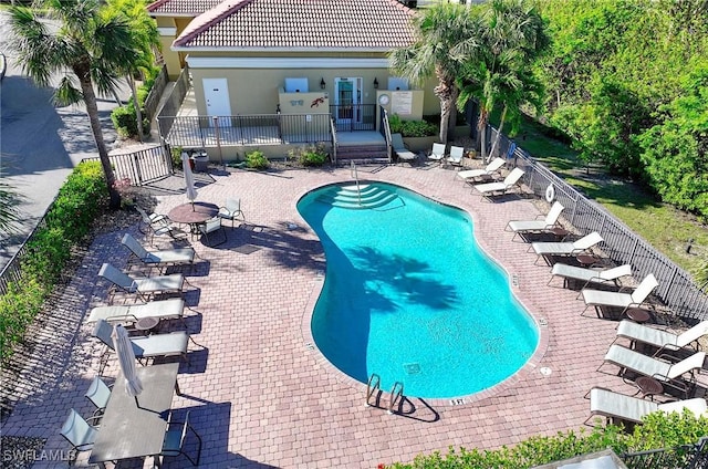 view of pool with a patio area