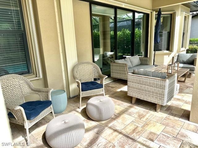 view of patio / terrace featuring an outdoor hangout area