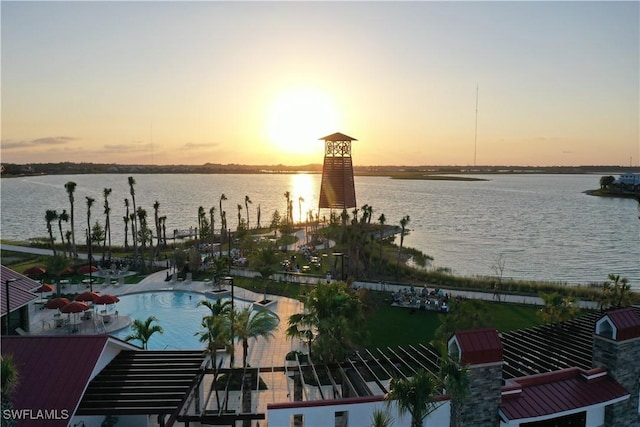 view of water feature