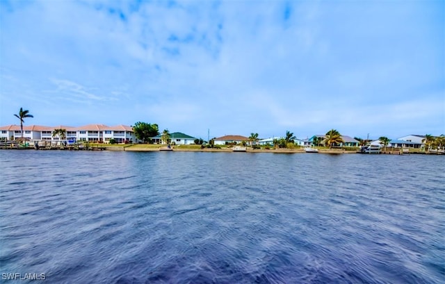property view of water featuring a residential view