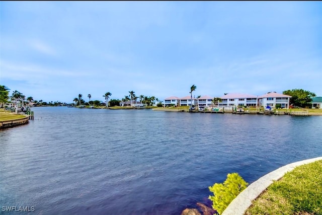 water view featuring a residential view
