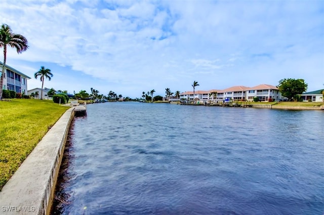 view of water feature featuring a residential view