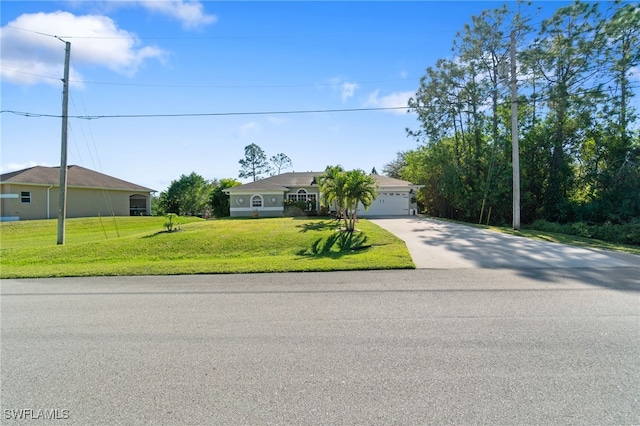 view of front of home with a front yard