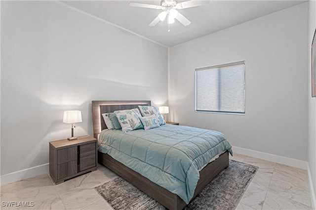 bedroom with ceiling fan