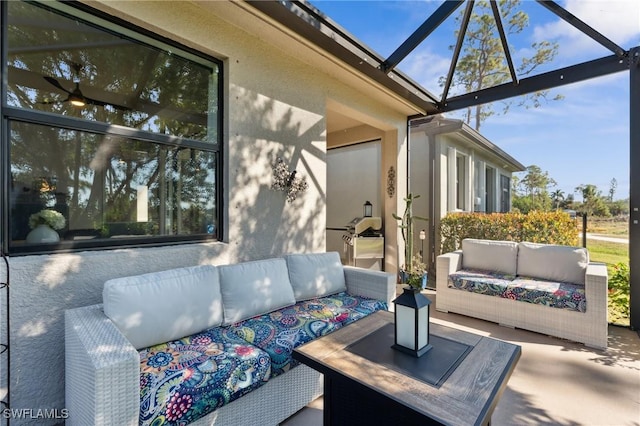 view of patio / terrace featuring an outdoor hangout area