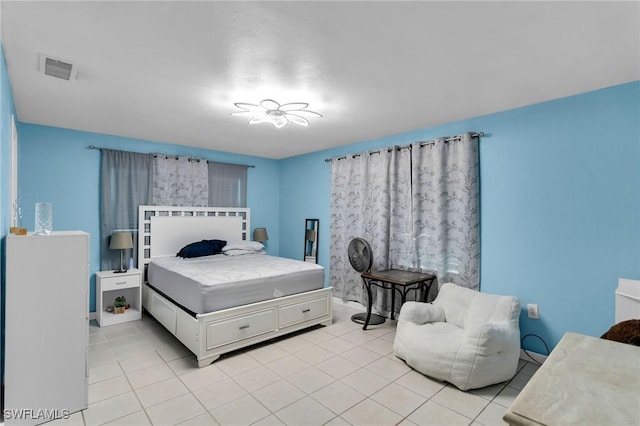 view of tiled bedroom