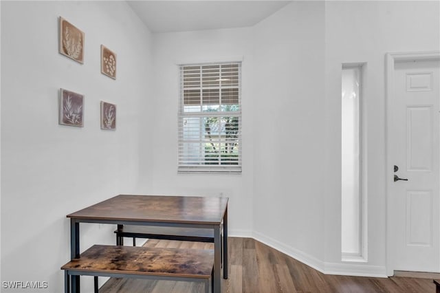 dining area featuring hardwood / wood-style floors