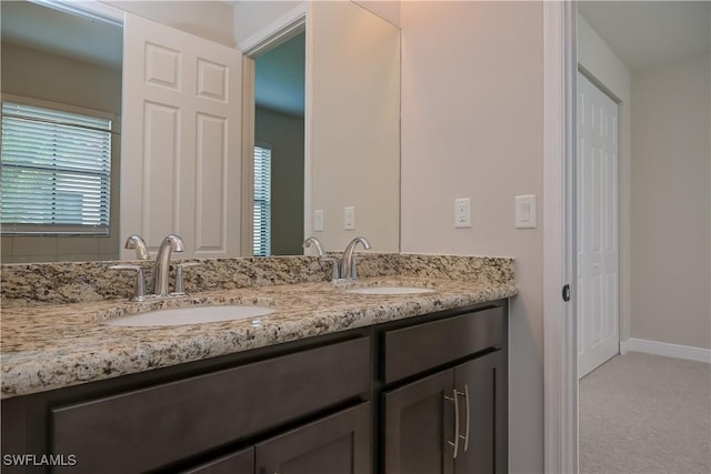 bathroom featuring vanity