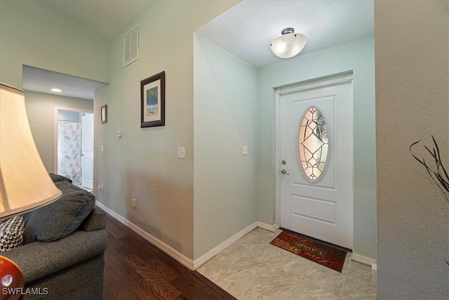 entrance foyer featuring light hardwood / wood-style flooring