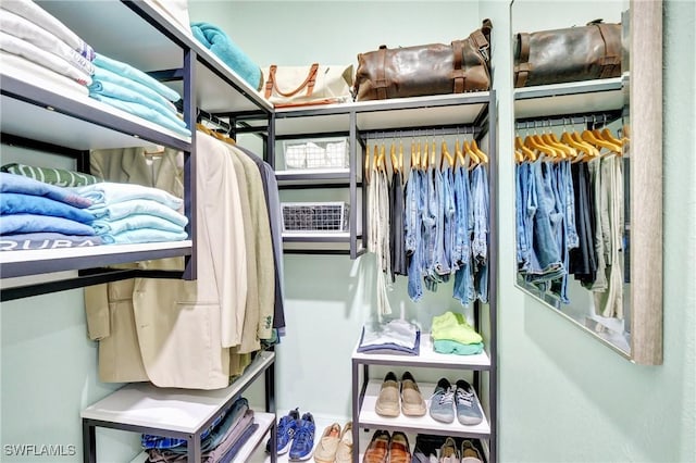 walk in closet with cooling unit