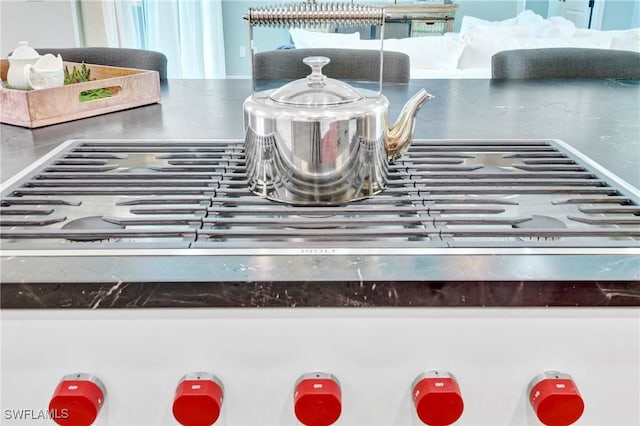 interior details featuring stainless steel counters