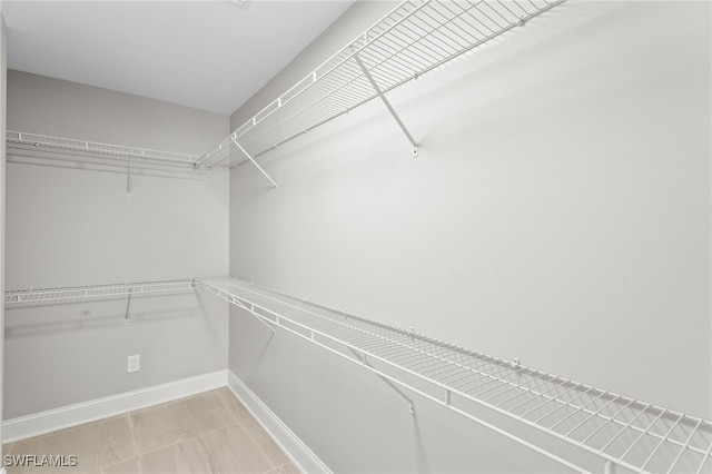 view of walk in closet