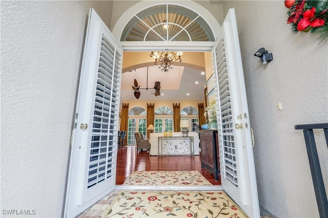 entrance to property with french doors