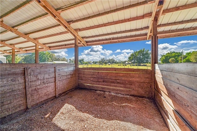 view of horse barn