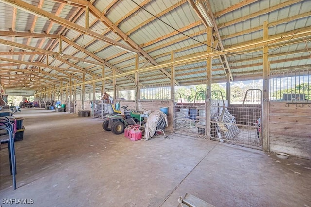 view of horse barn