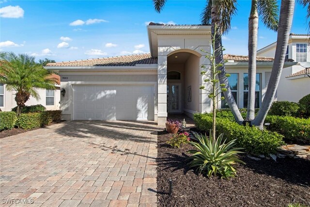 view of front of home featuring a garage