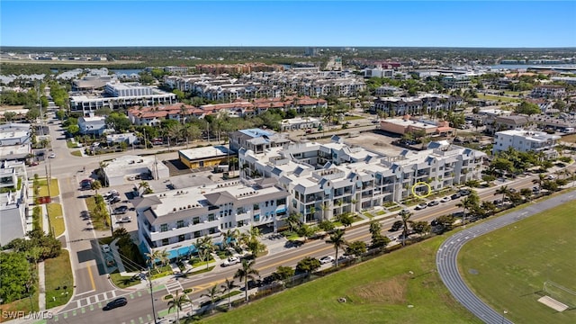 aerial view featuring a view of city