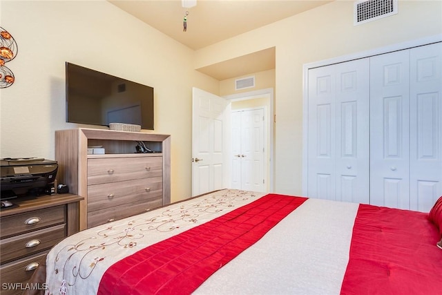 bedroom with a closet