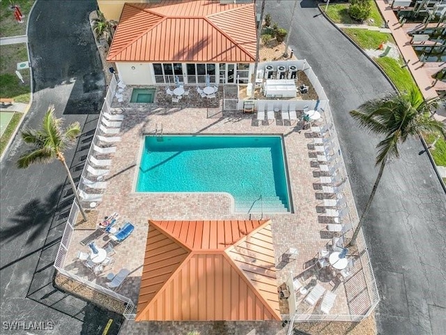 view of pool with a patio