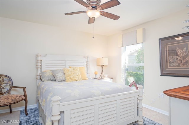 bedroom with ceiling fan